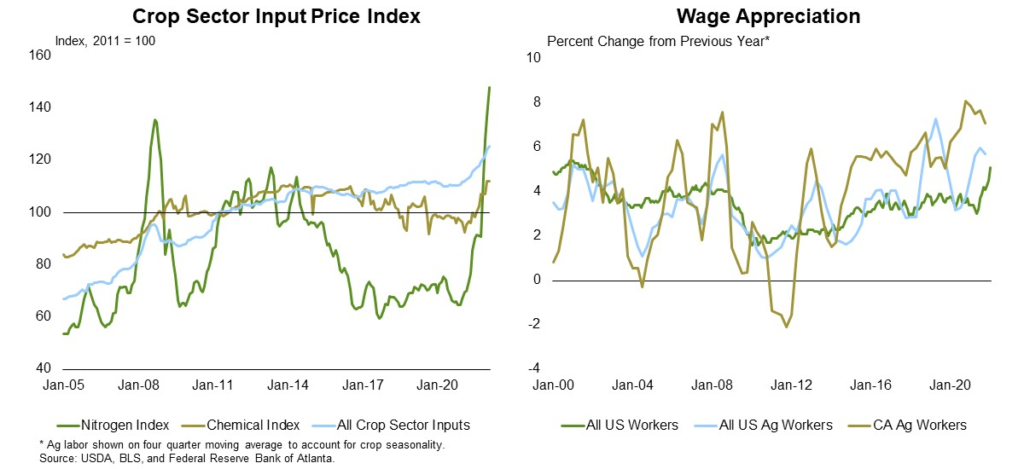 Crop Sector Input Price Index and Wage Appreciation